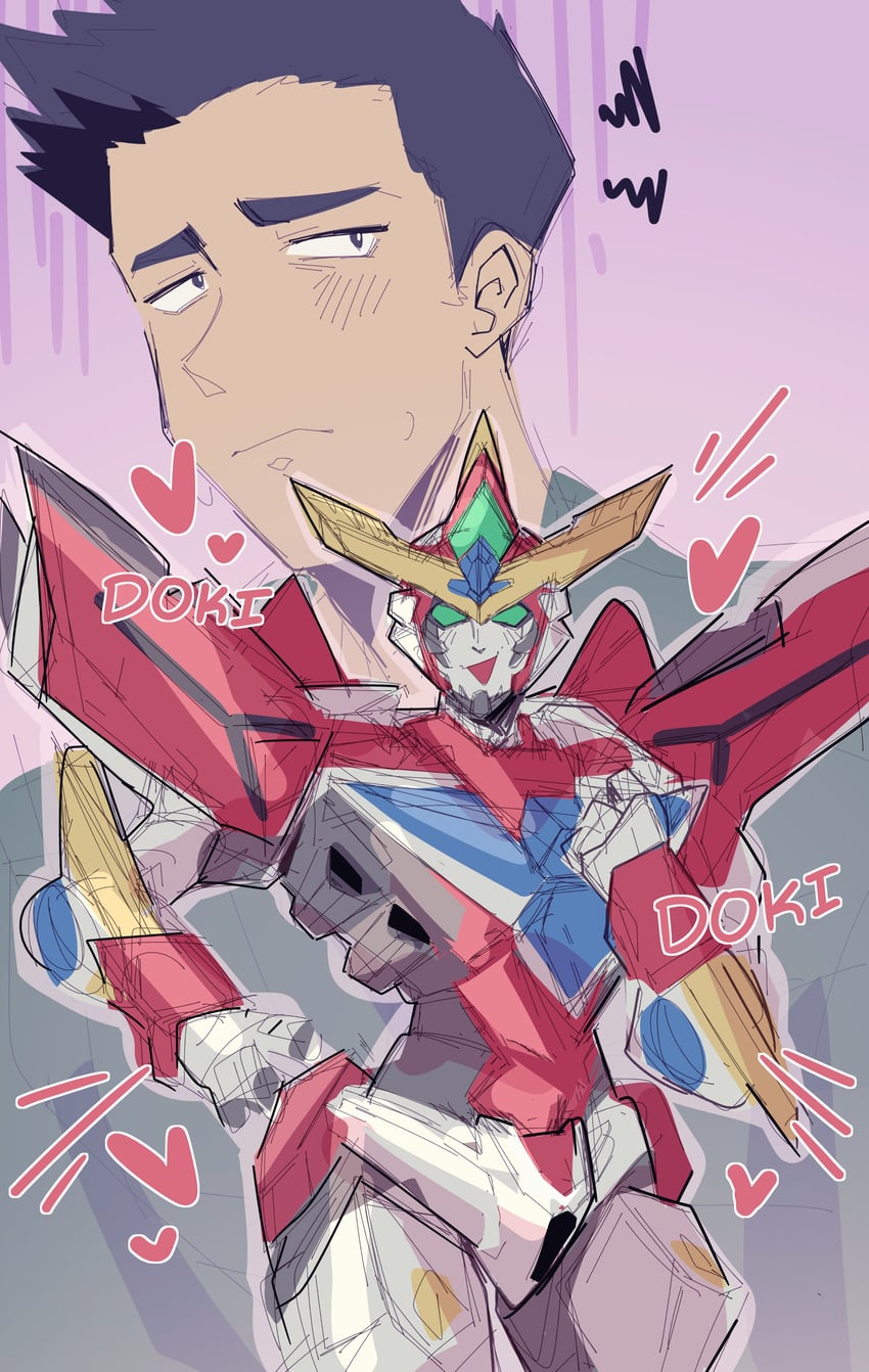 ao isami and bravern (yuuki bakuhatsu bang bravern) drawn by noritar0