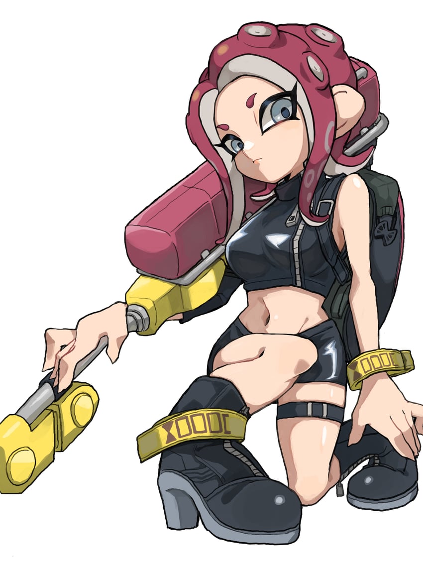octoling player character, octoling girl, and agent 8 (splatoon and 2 more) drawn by ikachan_pochan