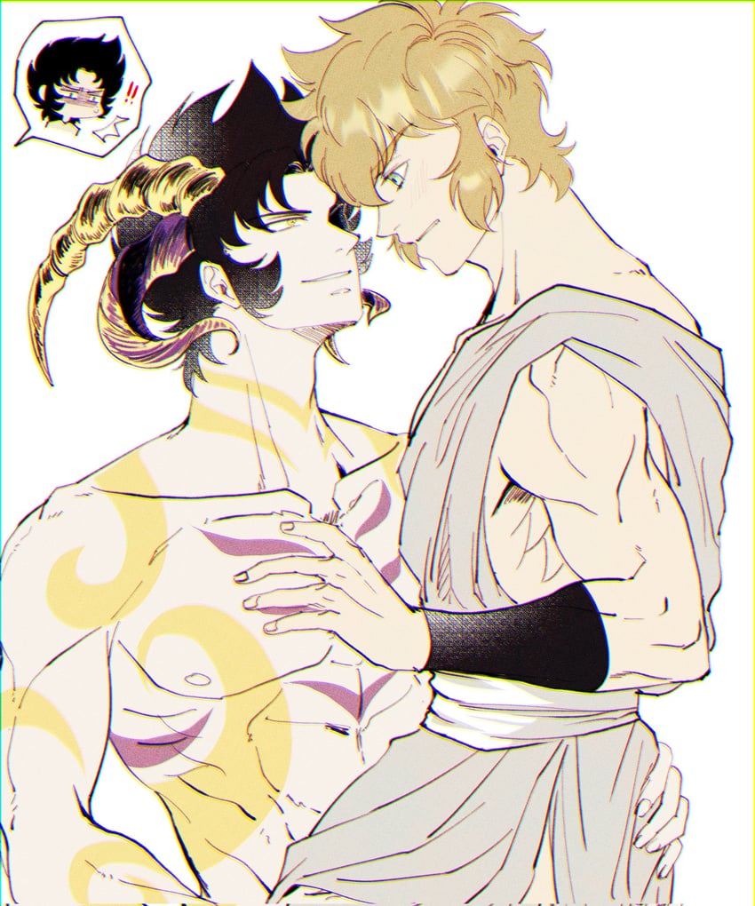 capricorn shura and leo aiolia (saint seiya) drawn by cyberspecter_ll