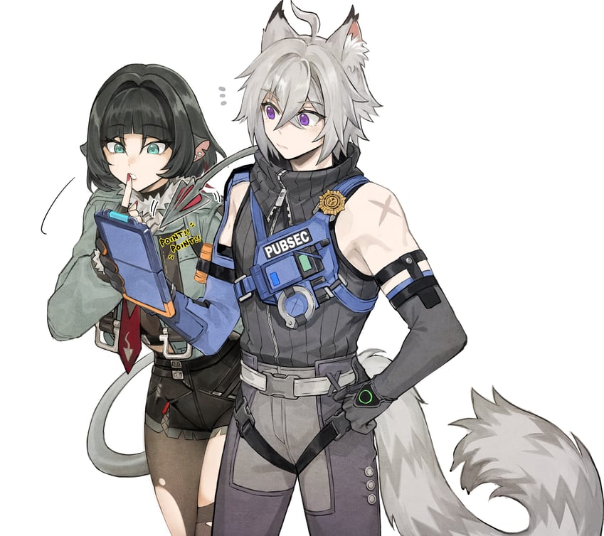 jane doe and seth lowell (zenless zone zero) drawn by dream60530