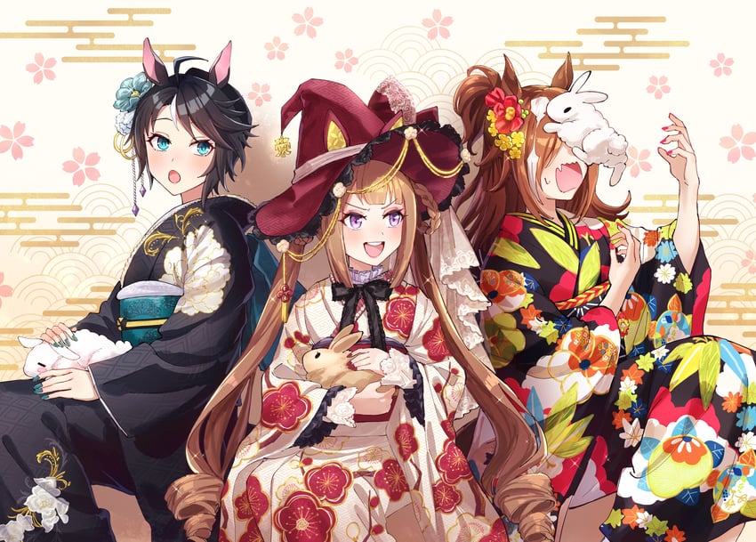 sweep tosho, fuji kiseki, and jungle pocket (original and 1 more) drawn by nayuta_ggg