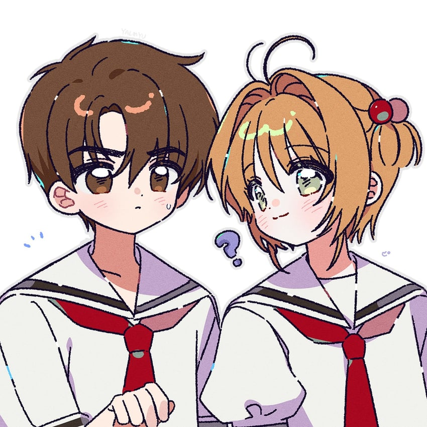 kinomoto sakura and li syaoran (cardcaptor sakura) drawn by yalmyu