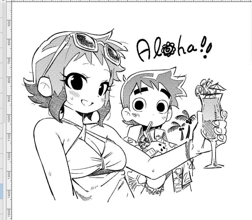 scott pilgrim and ramona flowers (scott pilgrim and 1 more) drawn by bac0n_pancakes