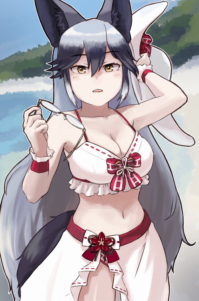 silver fox (kemono friends and 1 more) drawn by toriny