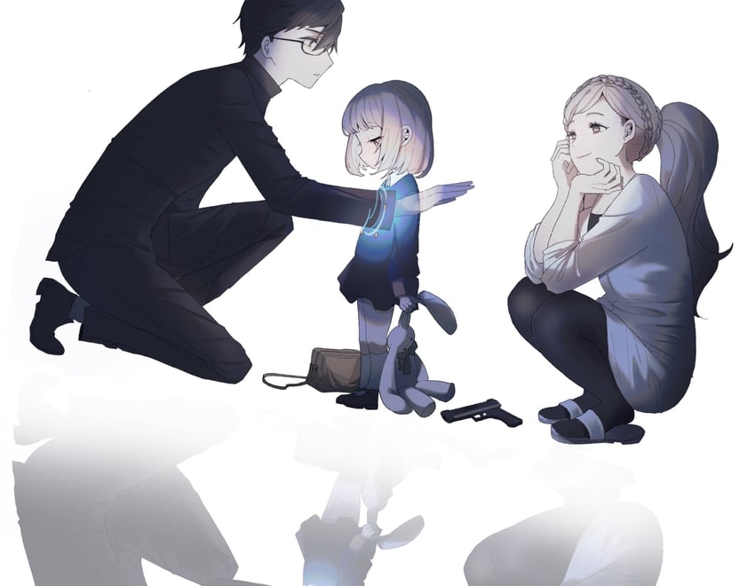 gouto renya, morimura chihiro, and chihiro (juusan kihei bouei ken) drawn by onobairan