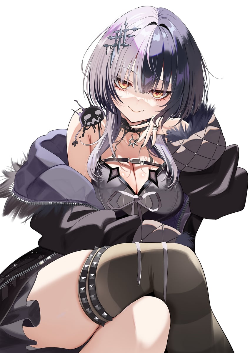 shiori novella and yorick (hololive and 1 more) drawn by piyopoyo
