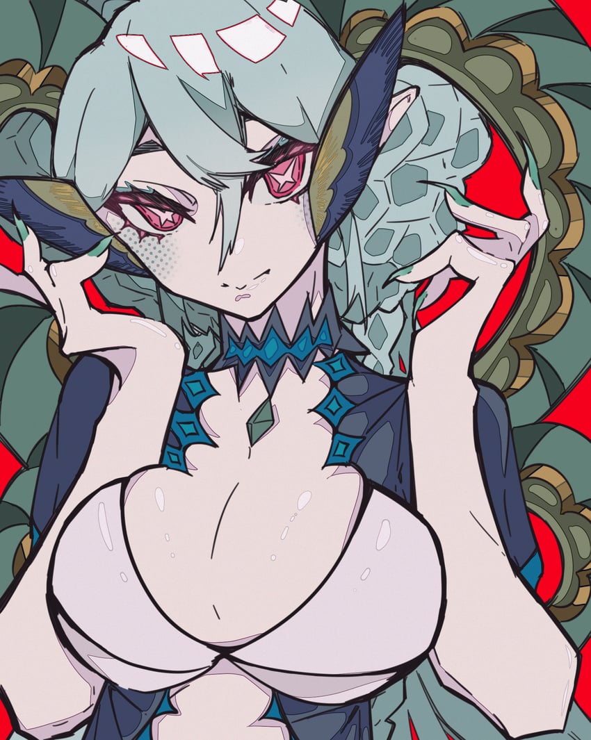 tiamat and larva tiamat (fate and 1 more) drawn by 100000mela