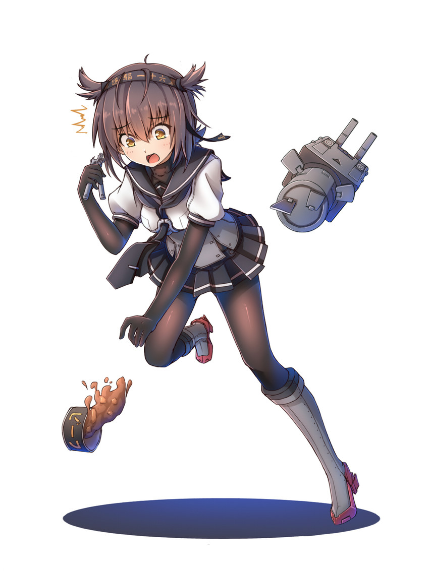 hatsuzuki and chou-10cm-hou-chan (kantai collection) drawn by kaiyi