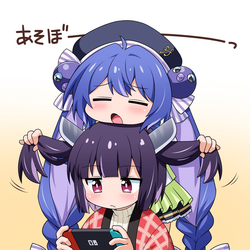 touhoku kiritan and otomachi una (vocaloid and 1 more) drawn by akou_roushi