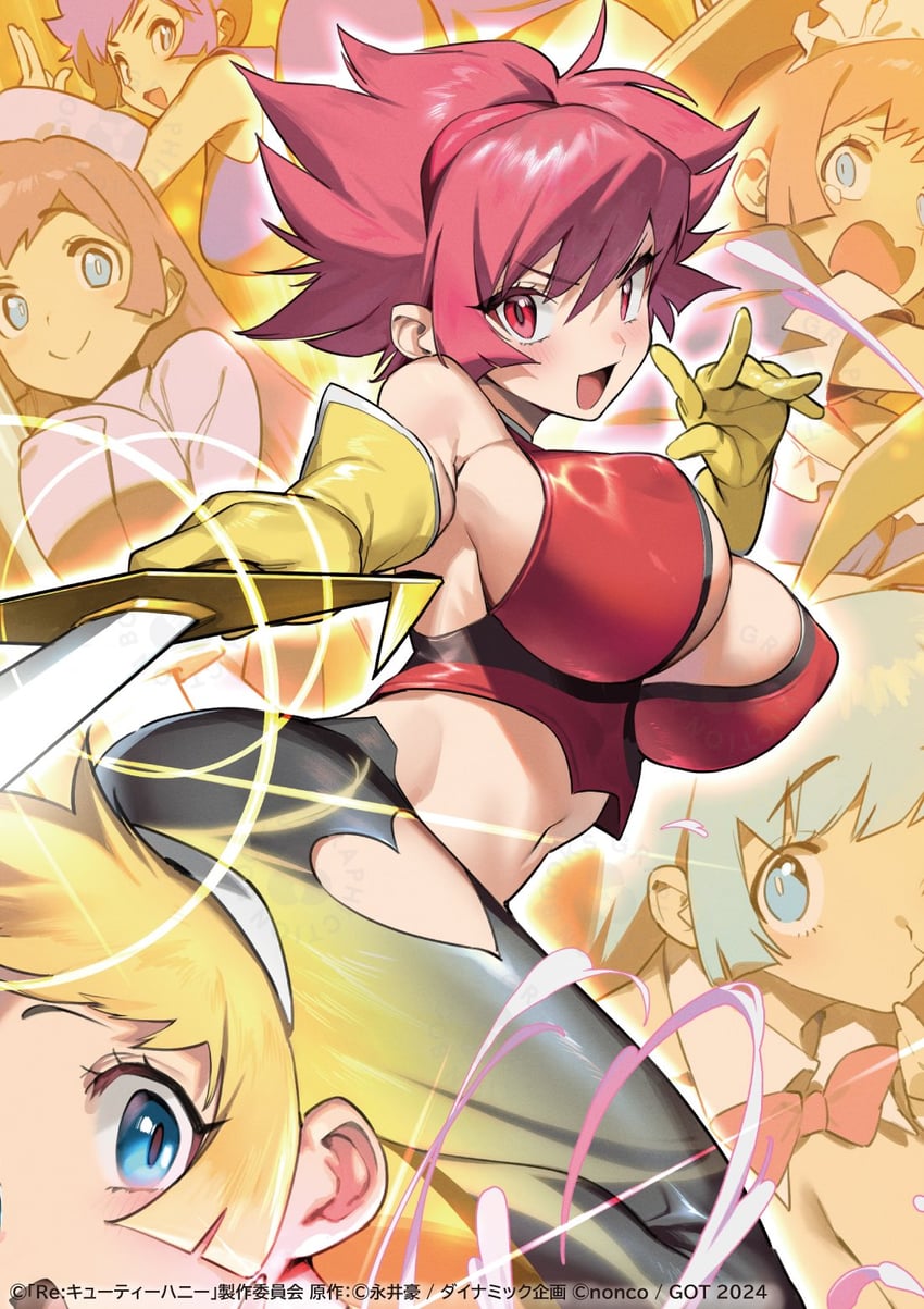 cutie honey and kisaragi honey (cutie honey) drawn by nonco