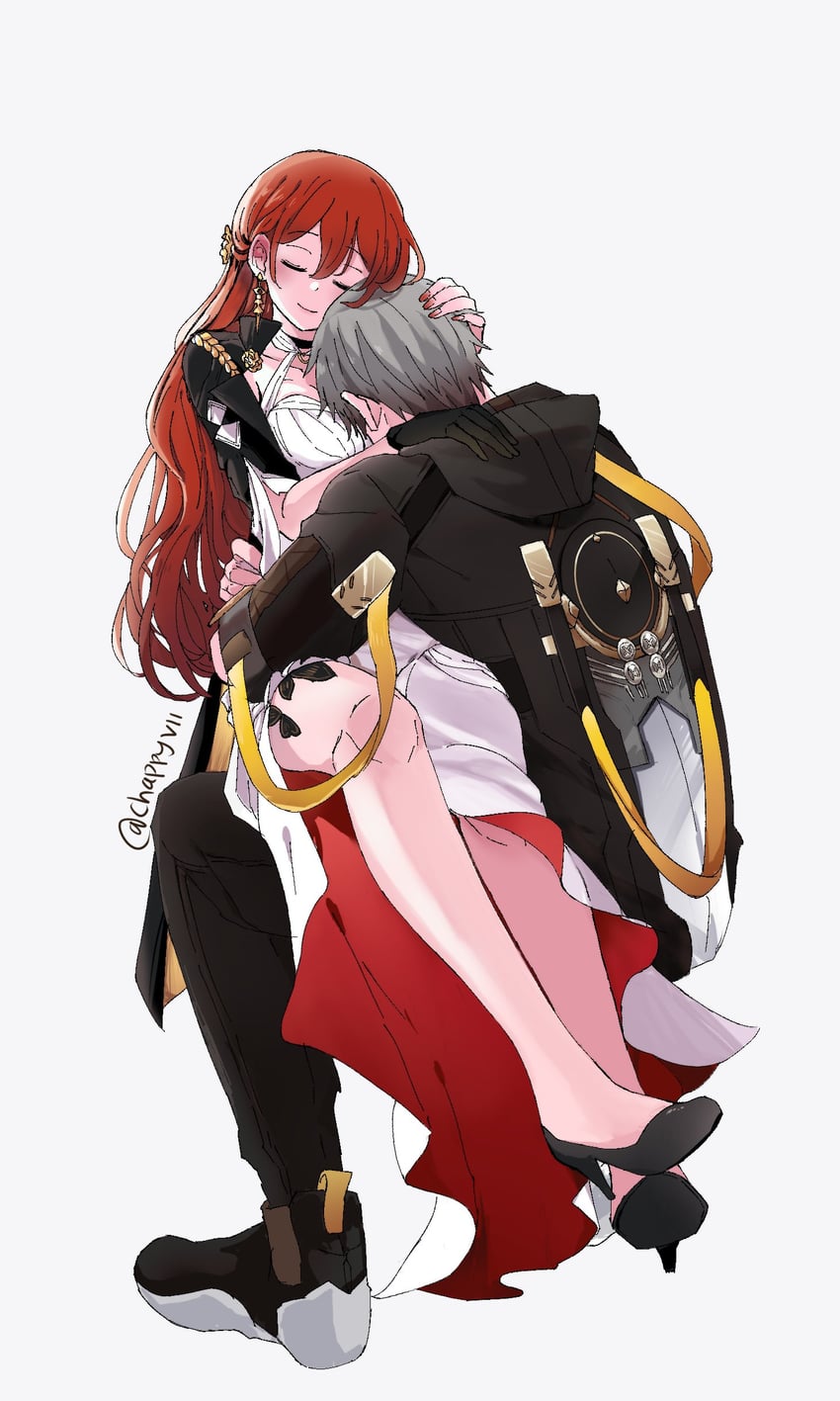 trailblazer, caelus, and himeko (honkai and 1 more) drawn by chappyvii