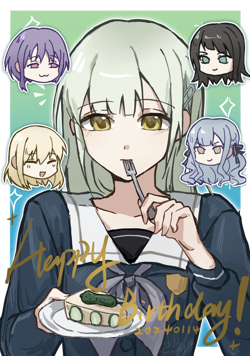 togawa sakiko, wakaba mutsumi, yahata umiri, misumi uika, and yuutenji nyamu (bang dream! and 1 more) drawn by tok8505_(erica)