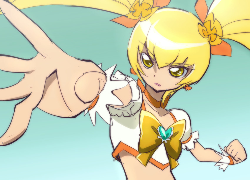 myoudouin itsuki and cure sunshine (precure and 1 more) drawn by oimanji