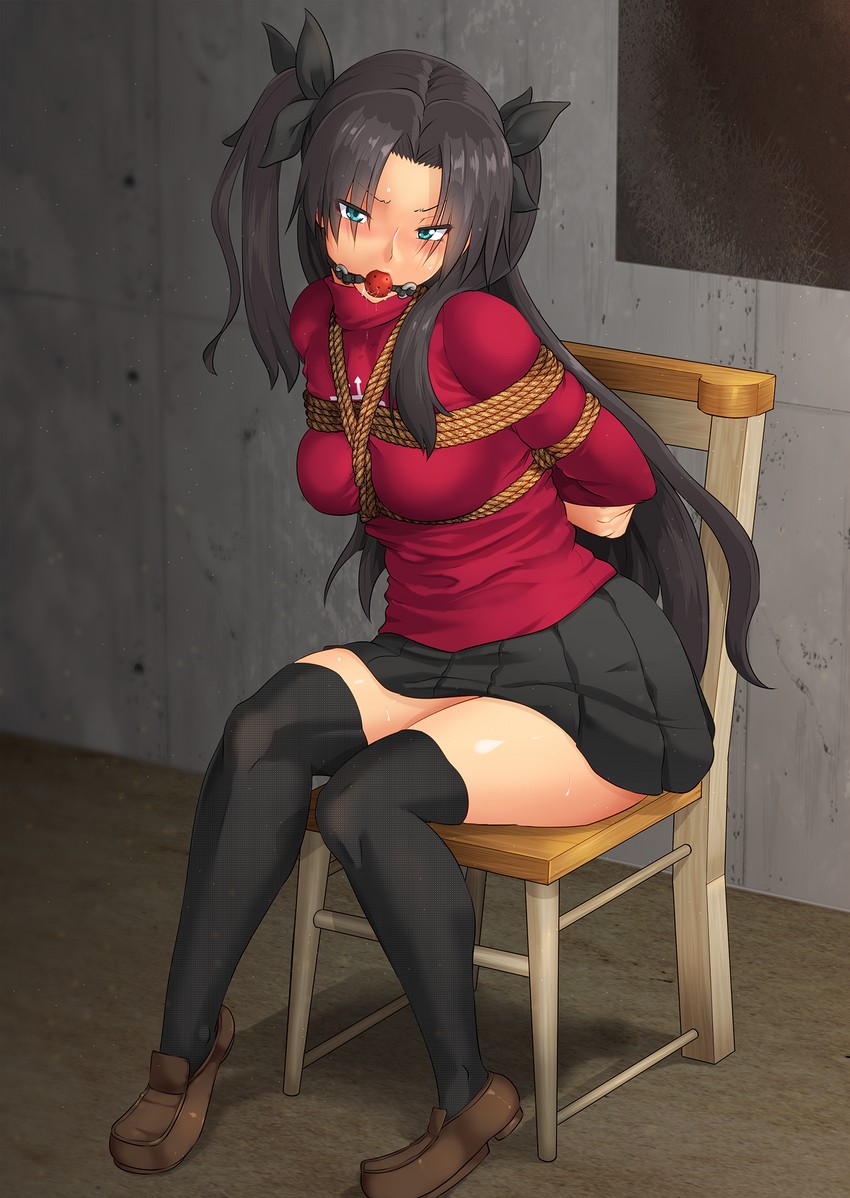 tohsaka rin (fate and 1 more) drawn by nokishita_kumoemon