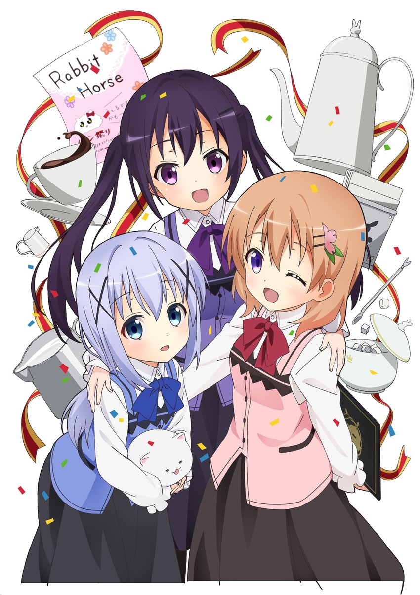 kafuu chino, hoto cocoa, tippy, and tedeza rize (gochuumon wa usagi desu ka?)