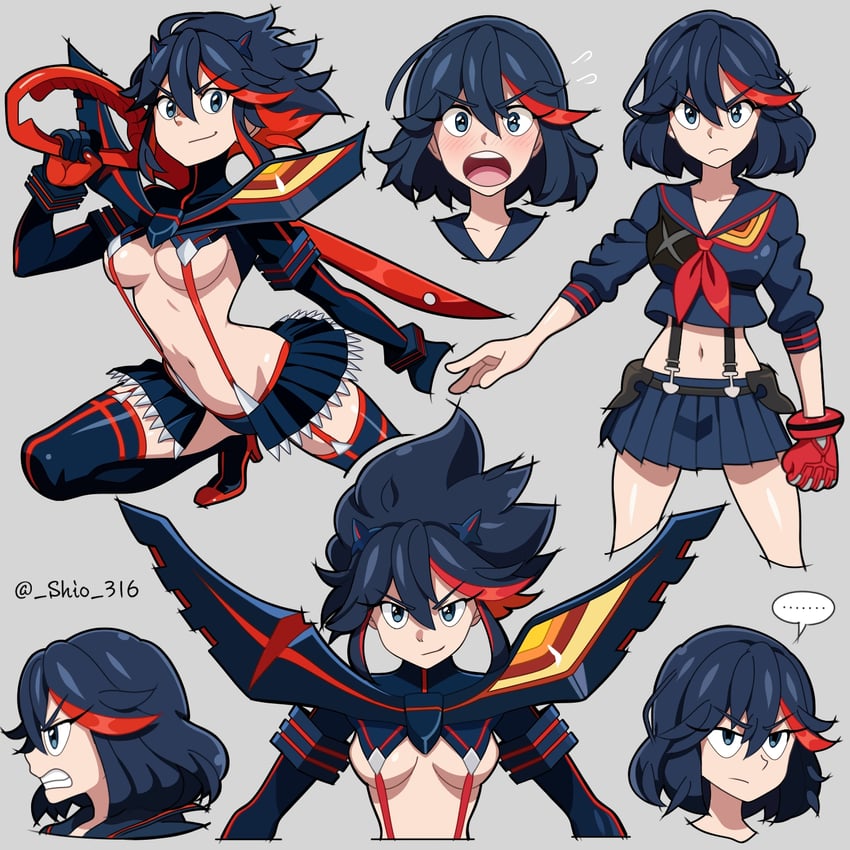 matoi ryuuko and senketsu (kill la kill) drawn by shio_(zsp1jqohfr12495)