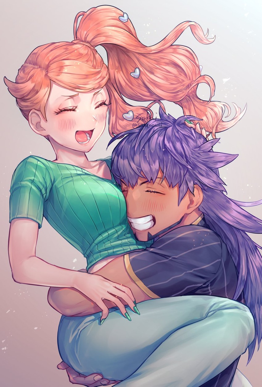 leon and sonia (pokemon and 1 more) drawn by sakai_(motomei)