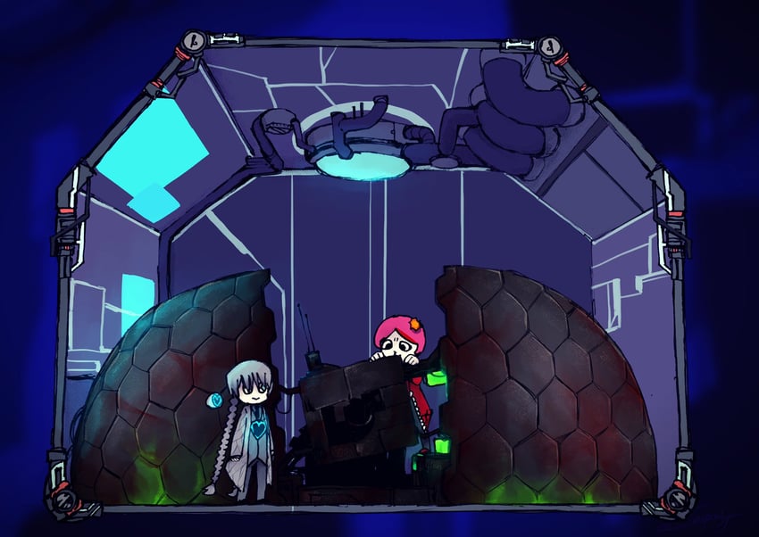 nugget, employee, and helix of the end (project moon and 1 more) drawn by yatsumeunagi