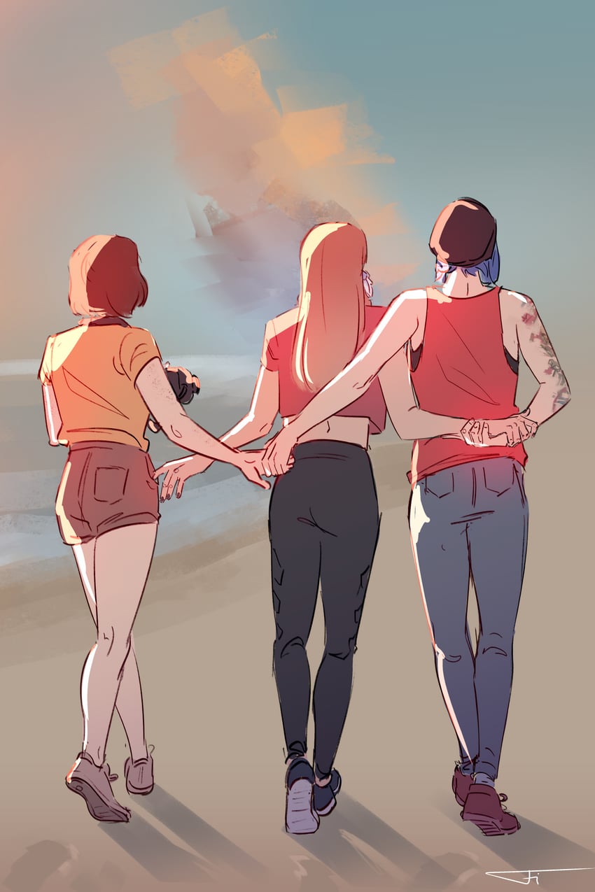 chloe price, max caulfield, and rachel amber (life is strange and 1 more) drawn by sango-blep