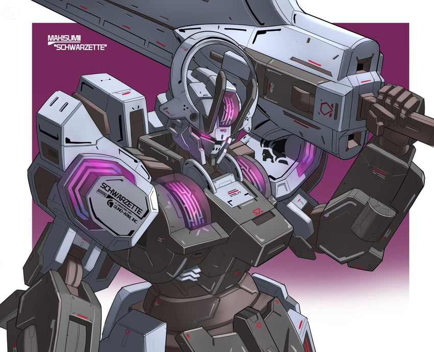 gundam schwarzette (gundam and 1 more) drawn by jellen_squish
