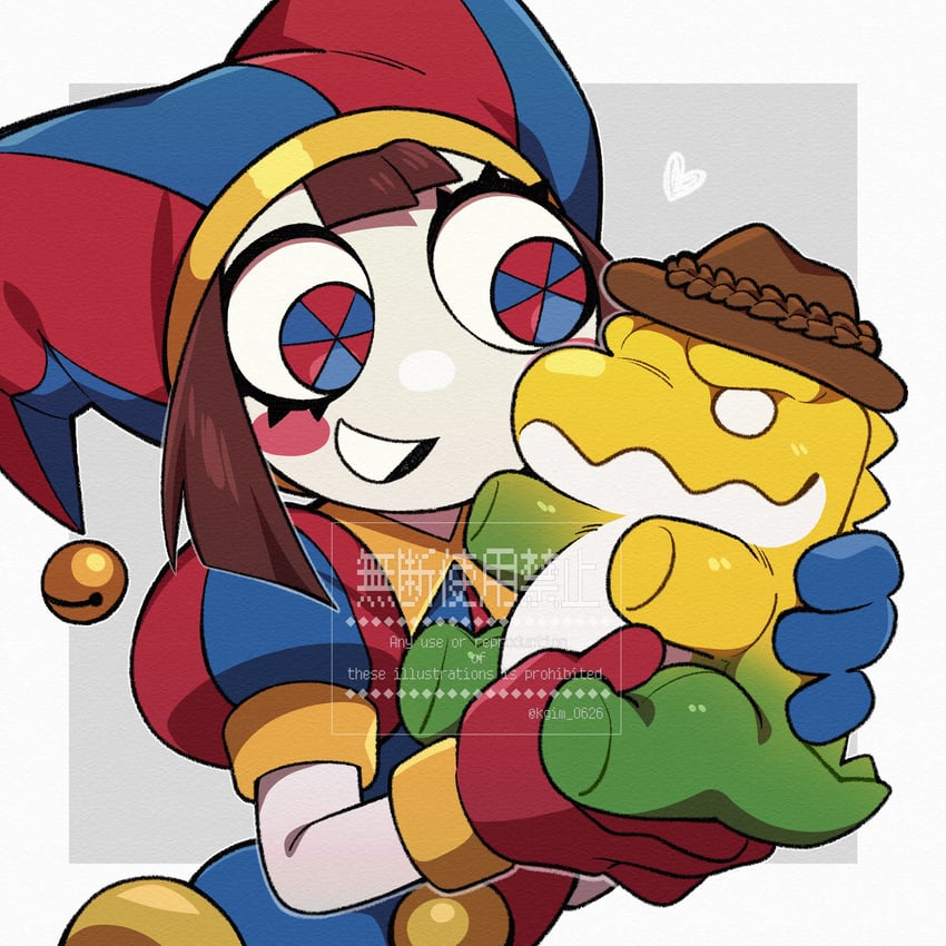 pomni and gummigoo (the amazing digital circus) drawn by kageimo
