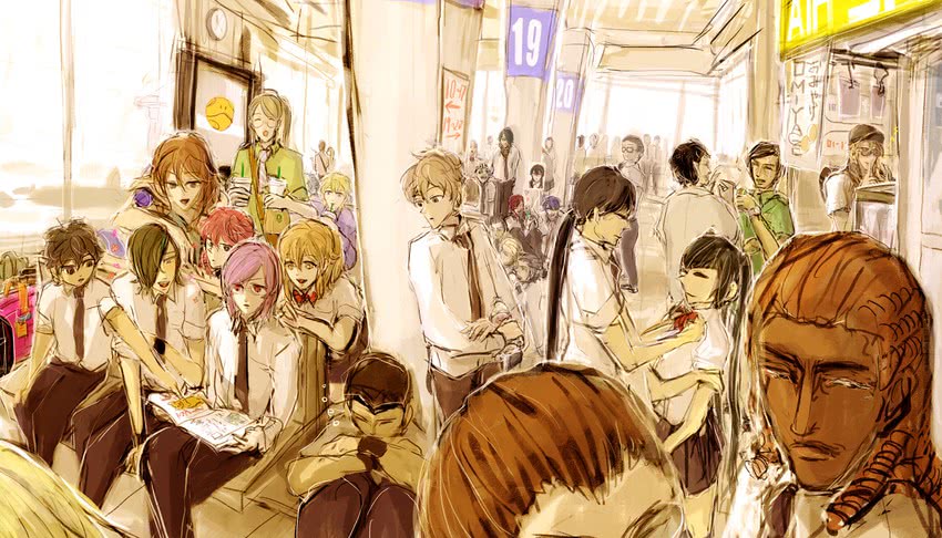 haro, tieria erde, setsuna f. seiei, feldt grace, lockon stratos, and 7 more (gundam and 1 more) drawn by jonsan_(zong)