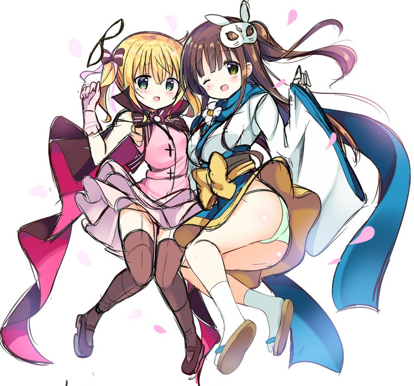 kirima syaro, ujimatsu chiya, and phantom thief lapin (gochuumon wa usagi desu ka?) drawn by kurou_(quadruple_zero)