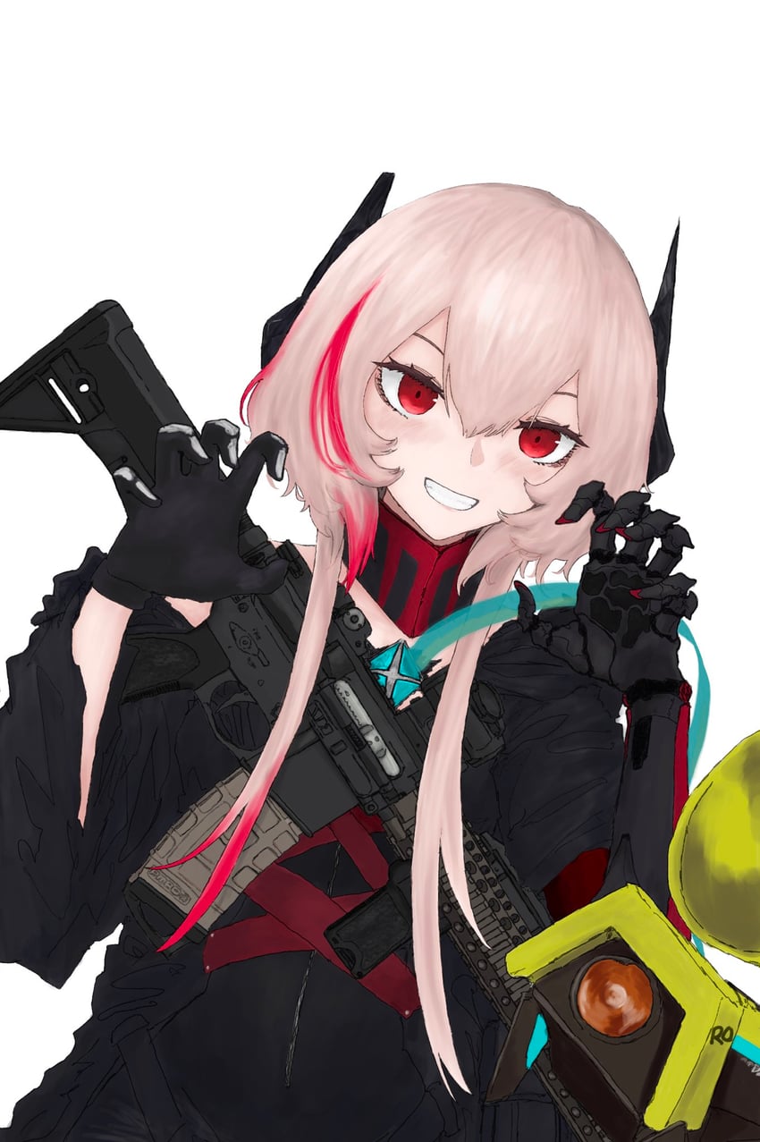 m4 sopmod ii and banana (girls' frontline) drawn by natri999