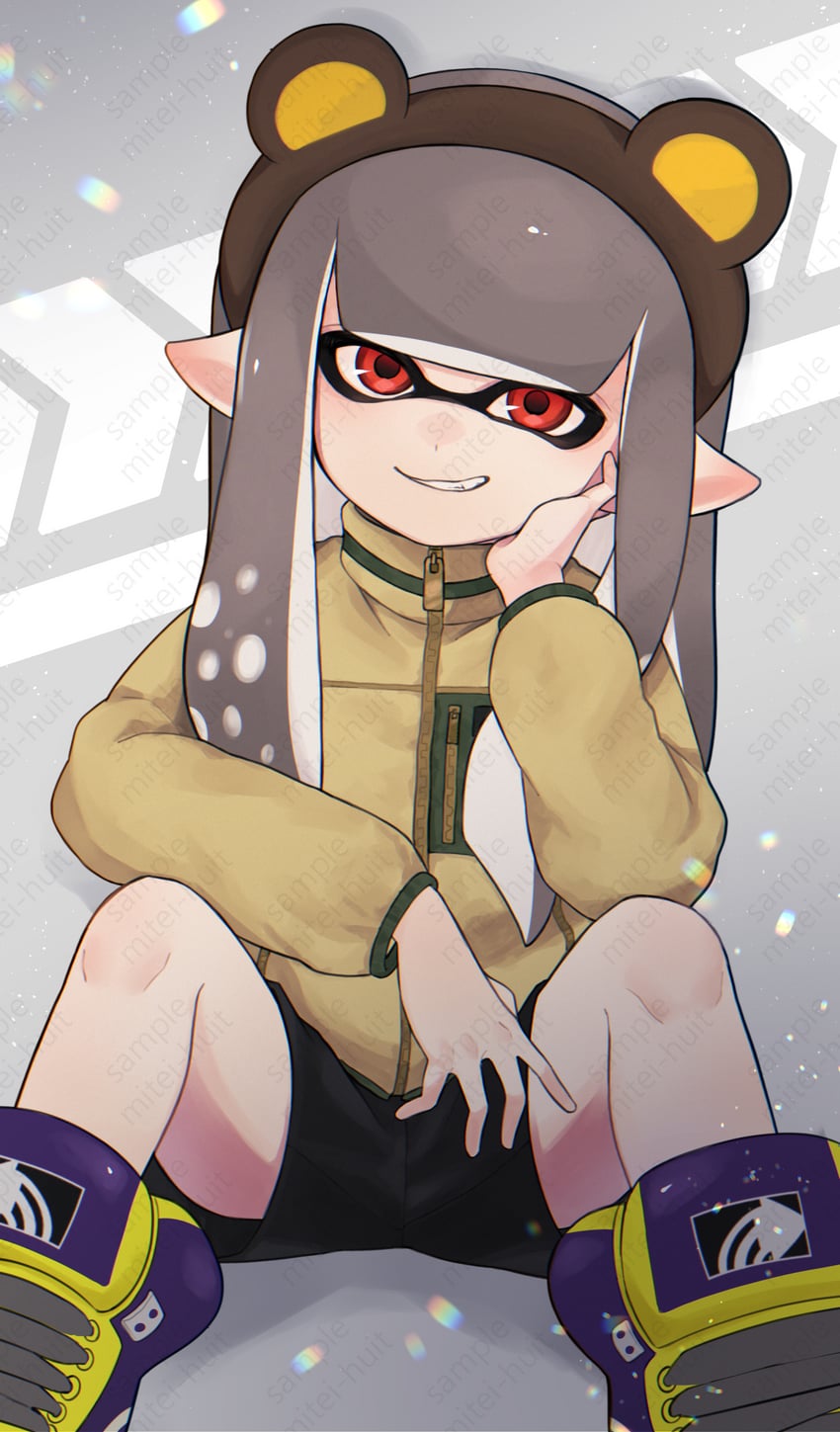 inkling player character and inkling girl (splatoon and 1 more) drawn by oekk_8