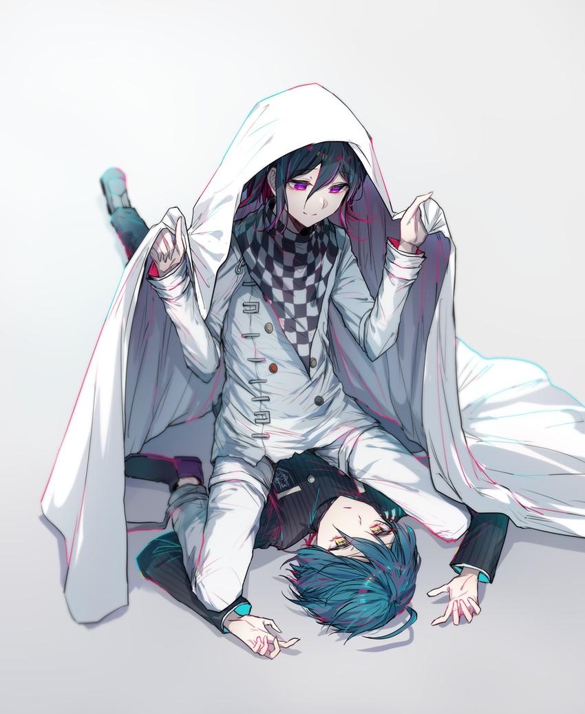 oma kokichi and saihara shuichi (danganronpa and 1 more) drawn by goto_(sep)