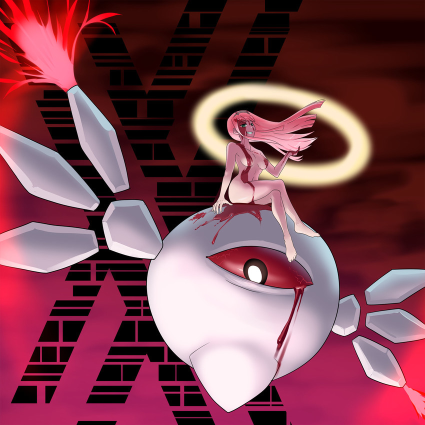 zero two (kirby and 2 more) drawn by triple-q