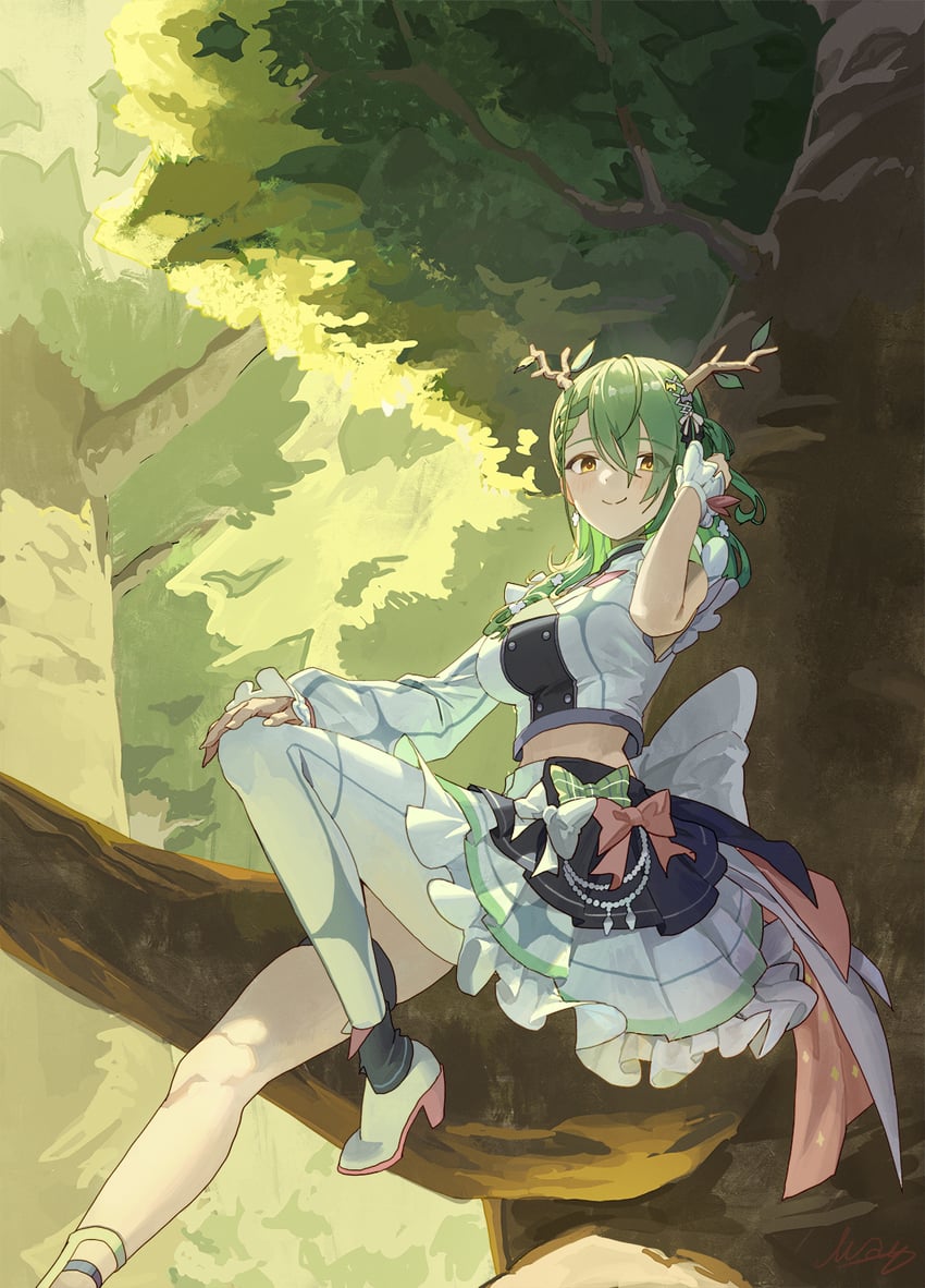 ceres fauna (hololive and 1 more) drawn by m.q_(mqkyrie)
