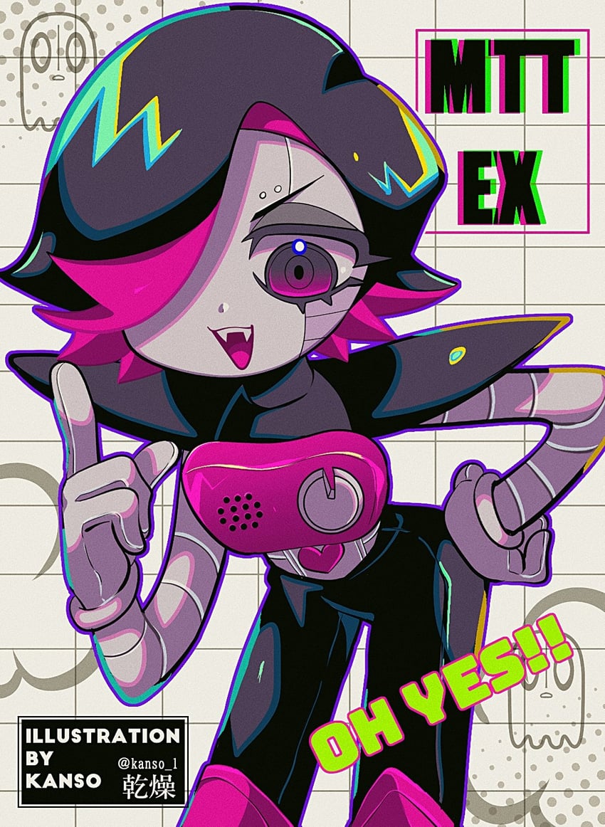 mettaton, mettaton ex, and napstablook (undertale) drawn by kansou_(kanso_1)