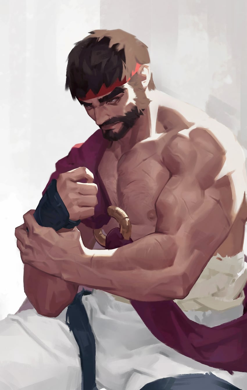 ryu (street fighter and 1 more) drawn by qchbtb