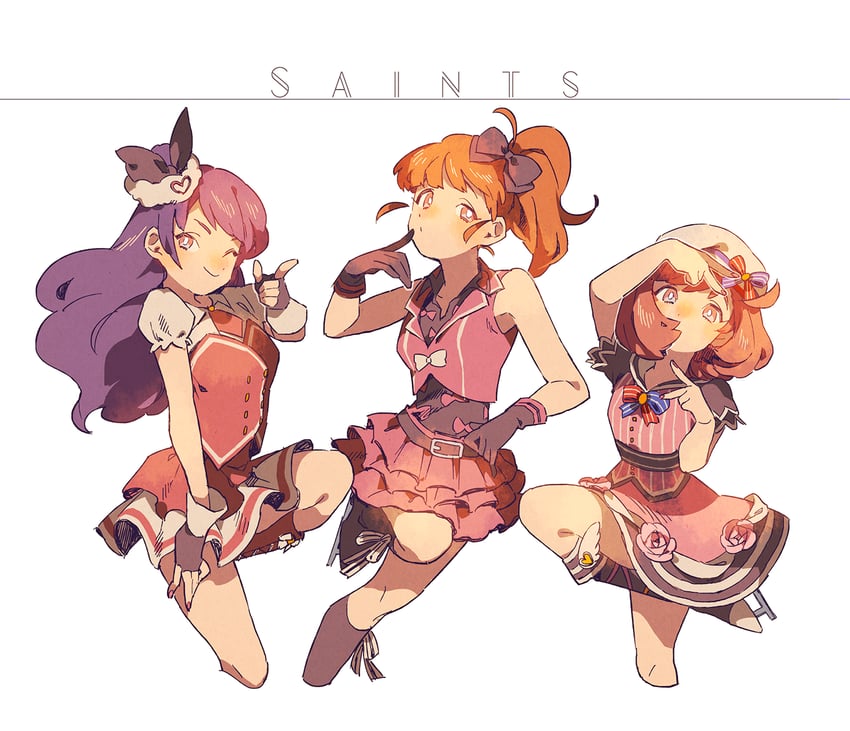 ayase naru, harune aira, and ageha mia (pretty series and 4 more) drawn by katupuraamen
