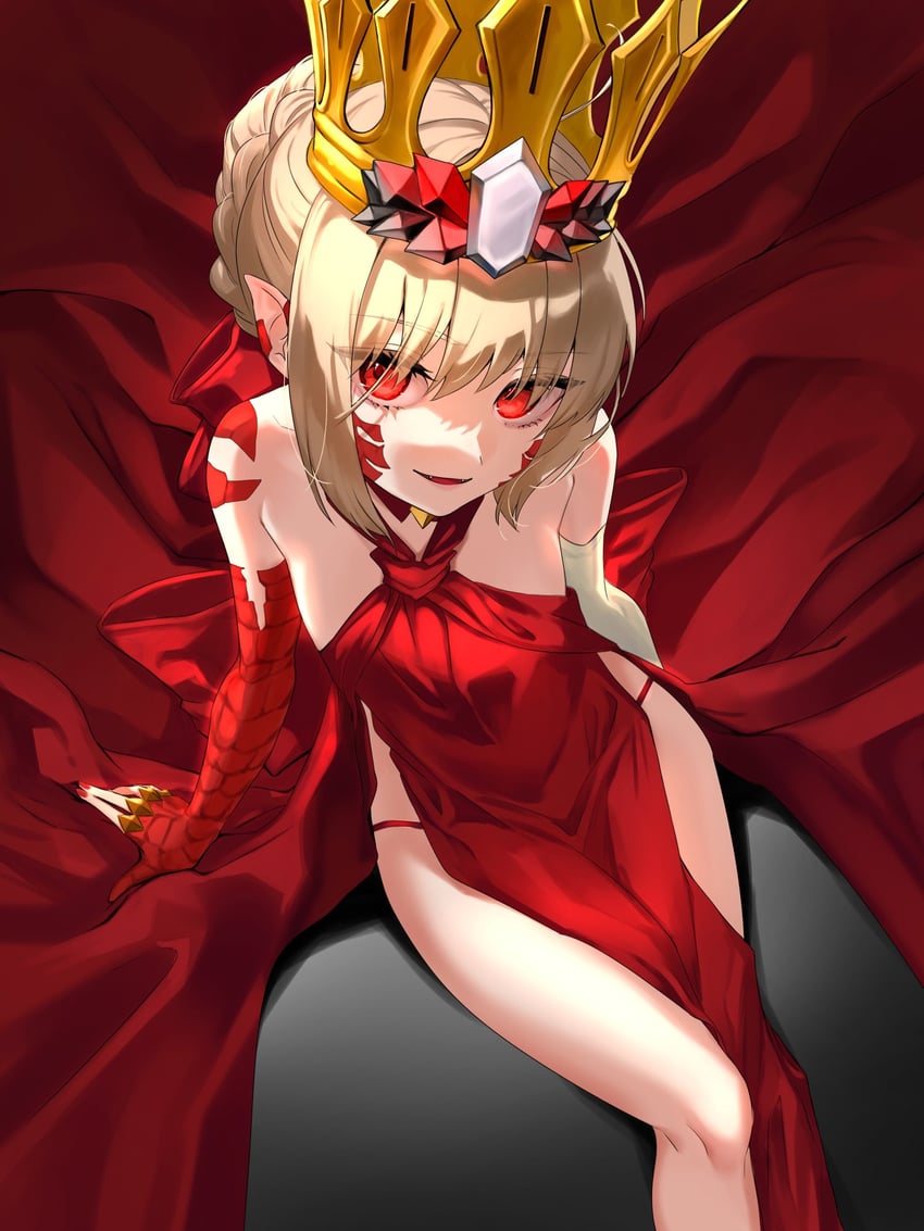 nero claudius and queen draco (fate and 1 more) drawn by hijiri_(sacra_0419)