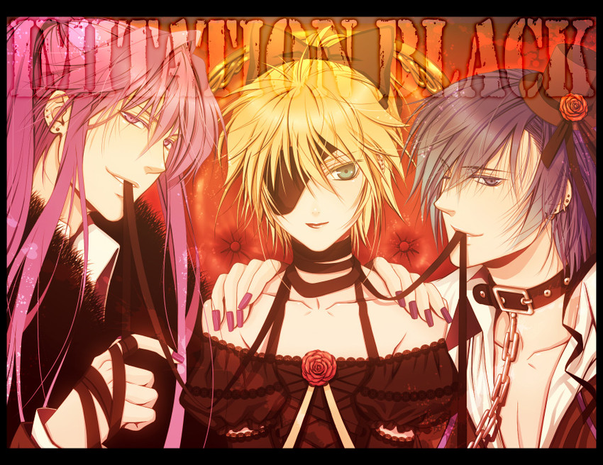 kagamine len, kaito, and kamui gakupo (vocaloid and 1 more) drawn by yuuno_(yukioka)