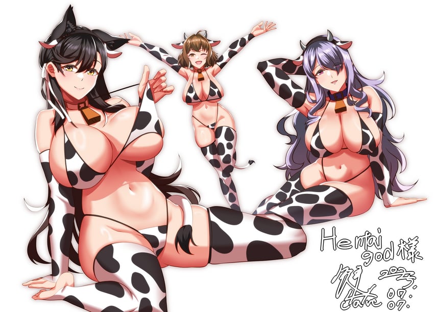 atago, camilla, and anis (azur lane and 3 more) drawn by kagiyama_(clave)
