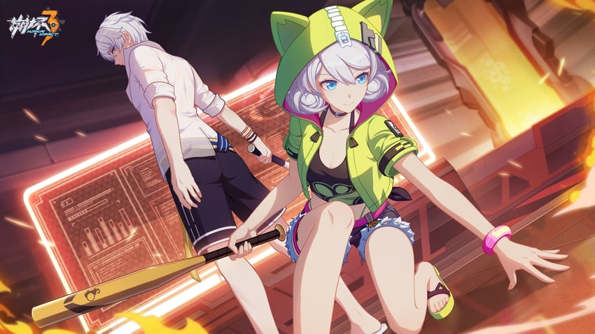 kiana kaslana and kevin kaslana (honkai and 1 more)