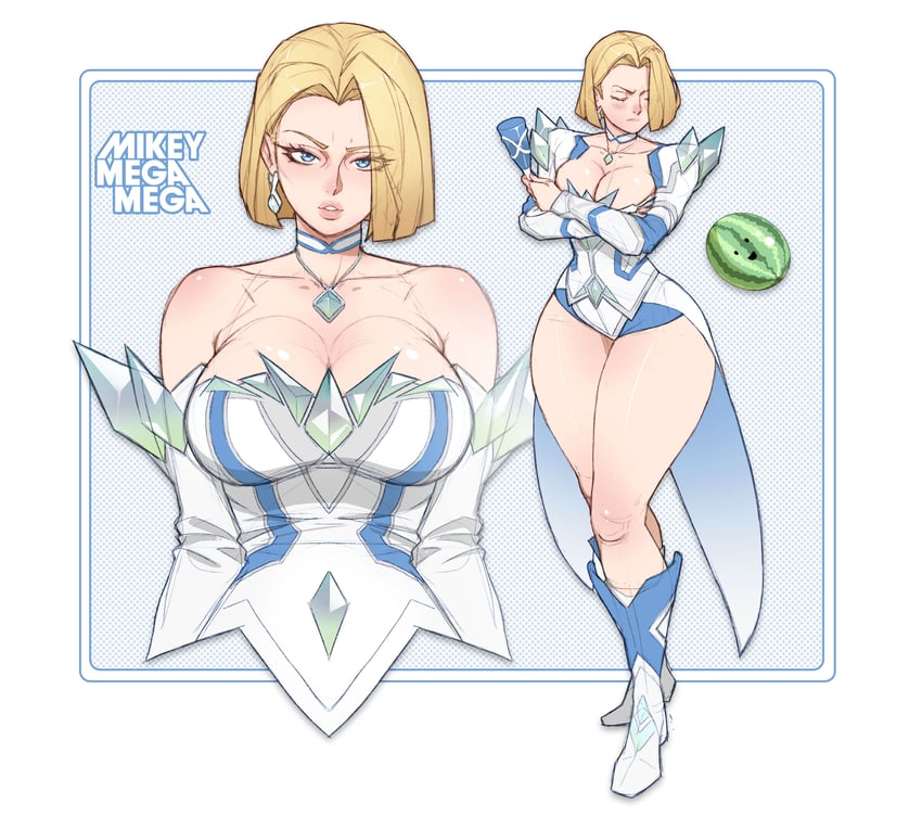 emma frost (marvel and 2 more) drawn by mikeymegamega