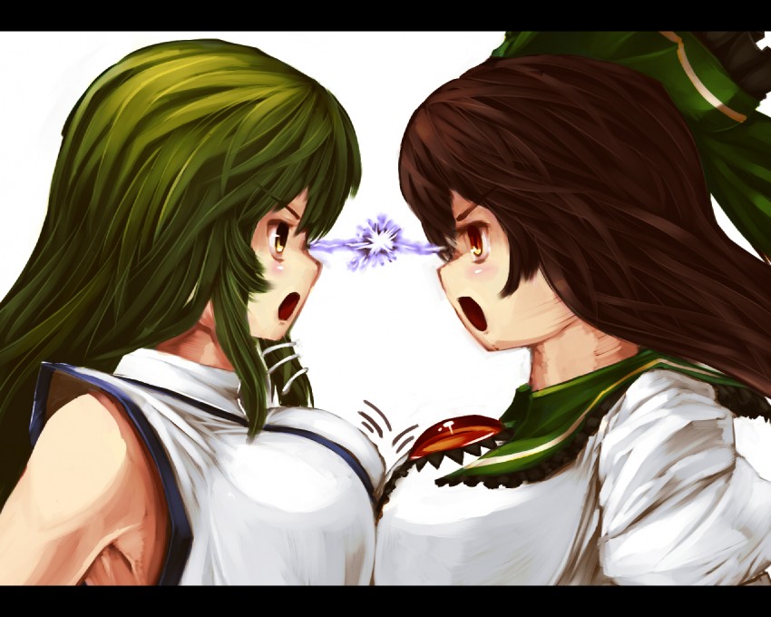 kochiya sanae and reiuji utsuho (touhou) drawn by sakimori_dan