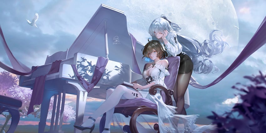 bronya zaychik and seele vollerei (honkai and 1 more) drawn by ribao