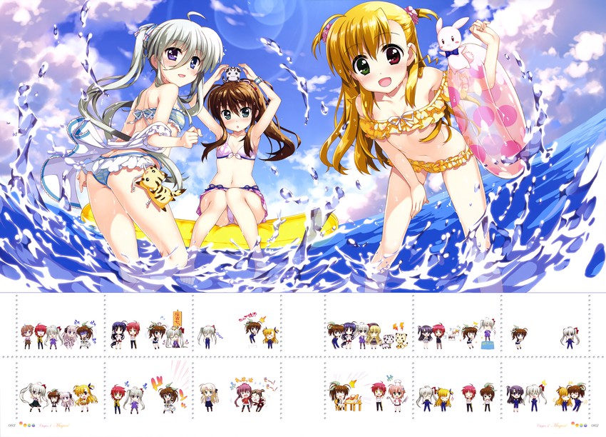 einhard stratos, sacred heart, fuka reventon, nove, asteion, and 12 more (lyrical nanoha and 1 more) drawn by fujima_takuya