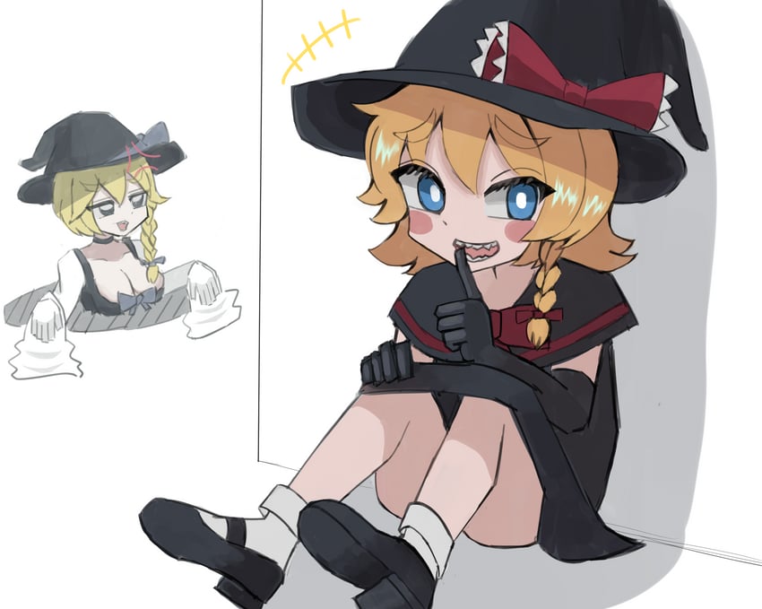 kirisame marisa, meguru, and yuuhi (touhou and 1 more) drawn by pro55h