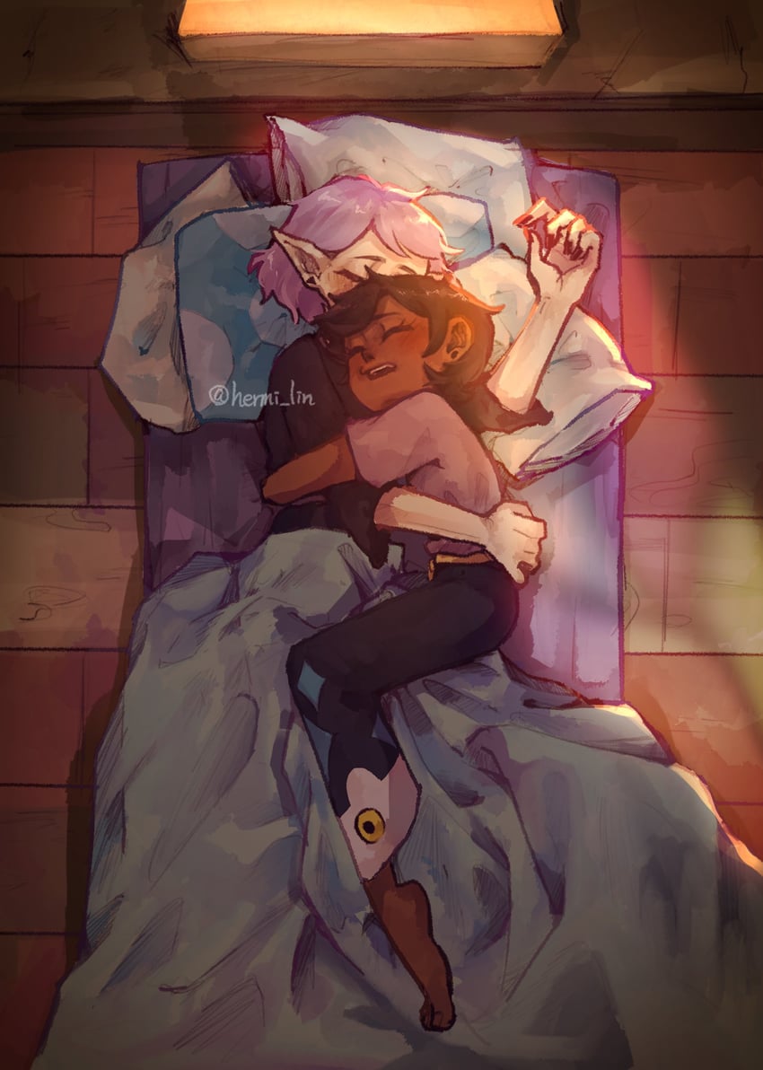 luz noceda and amity blight (the owl house) drawn by hermi