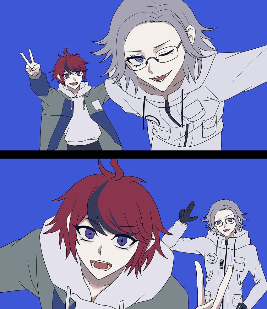 aotsuki eito and sumino takumi (the hundred line -last defense academy-) drawn by mhy_var