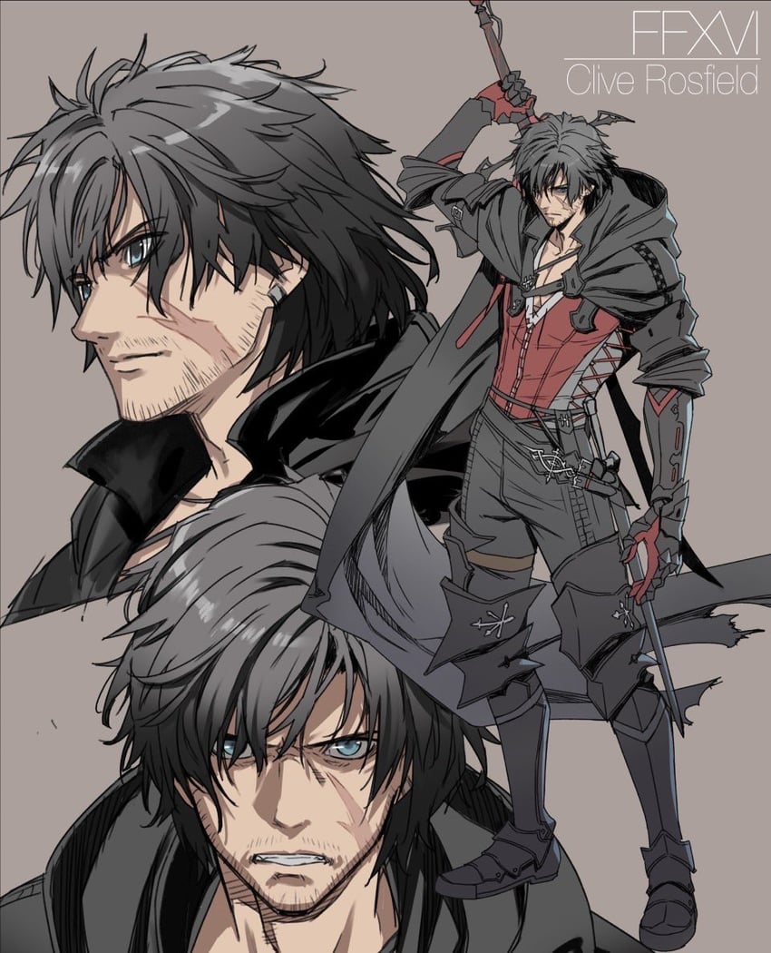 clive rosfield (final fantasy and 1 more) drawn by decoponmagi