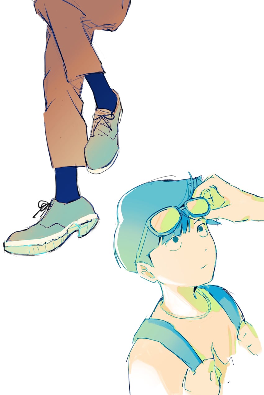kageyama shigeo and reigen arataka (mob psycho 100) drawn by baobing