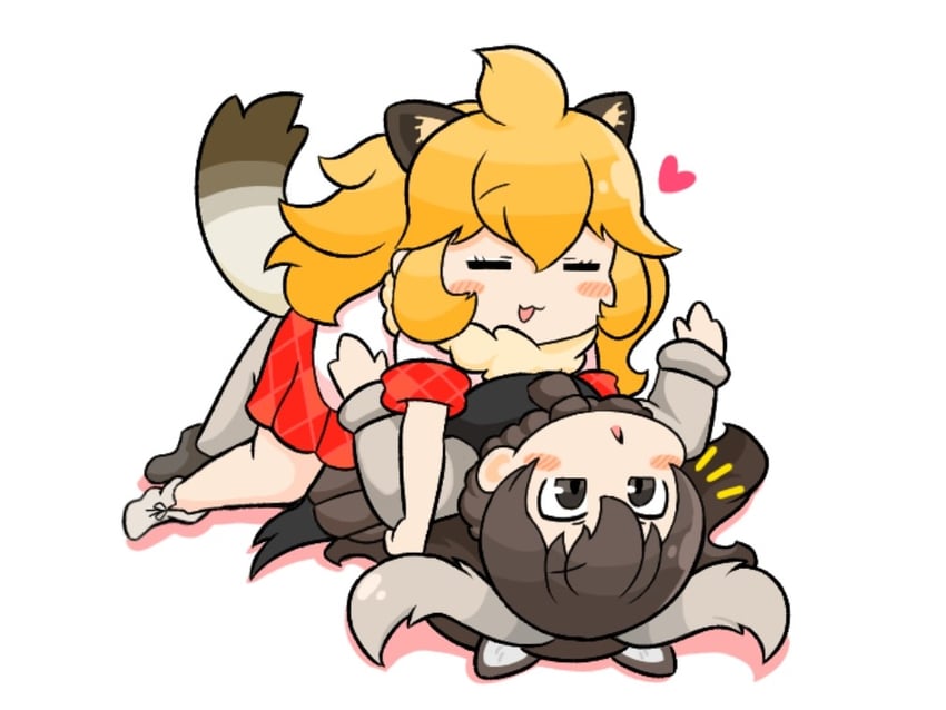 lion and moose (kemono friends) drawn by kanimiso_na_double