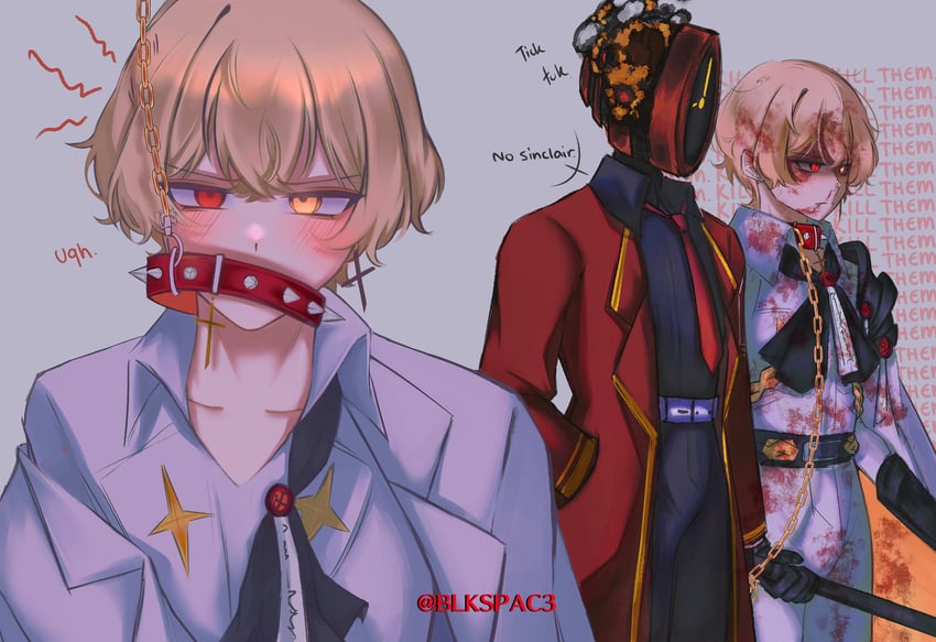 sinclair and dante (project moon and 1 more) drawn by blkspac3